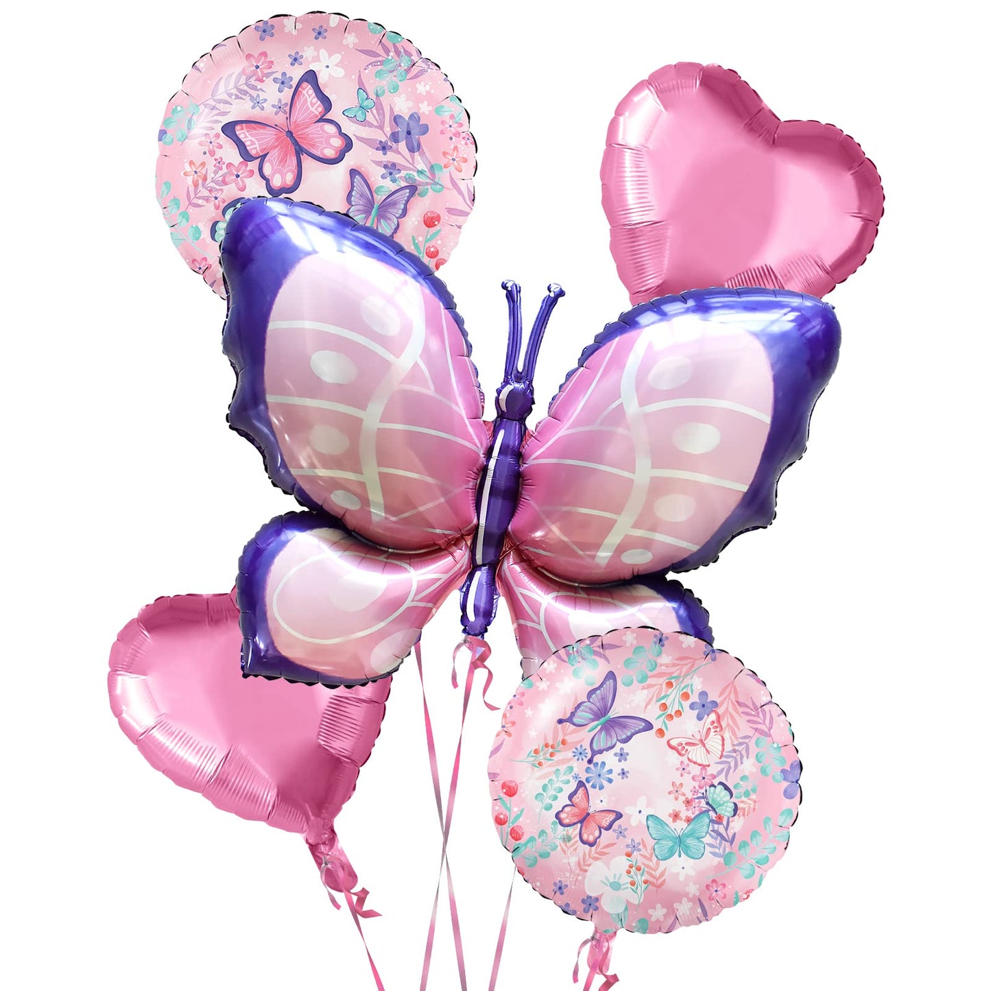 Gatherfun Butterfly Birthday Party Decorations Butterfly Foil Balloons for Girl Party Birthday Decorations