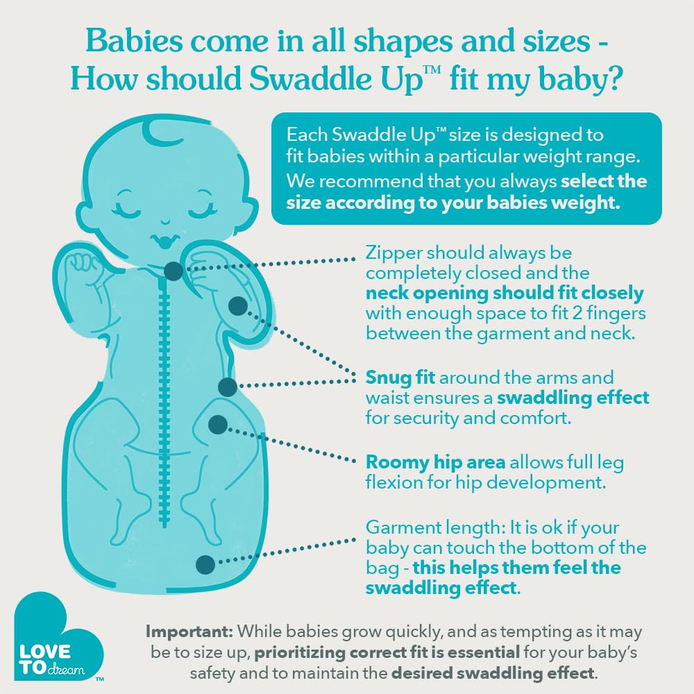 Love to Dream Swaddle UP - Baby Sleep Sack for Self-Soothing | 1.0 TOG, 13-19 lbs, Gray
