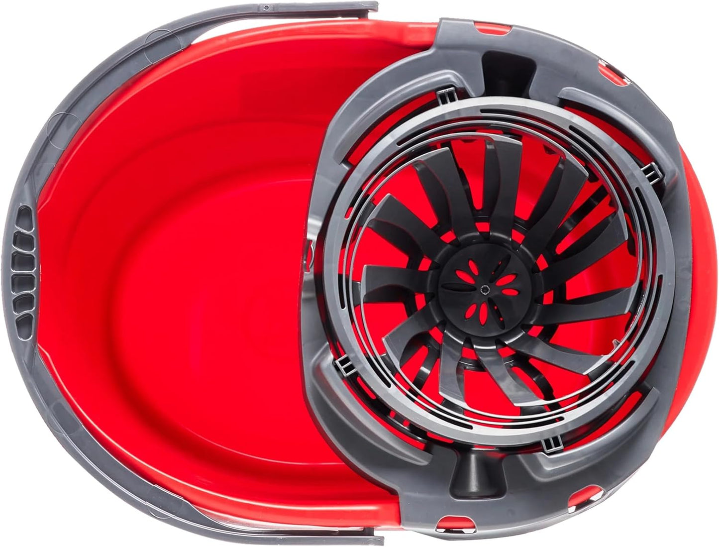 Quick Wring | 2.5 Gallon Mop Bucket with Efficient Wringer - Vibrant Red Color