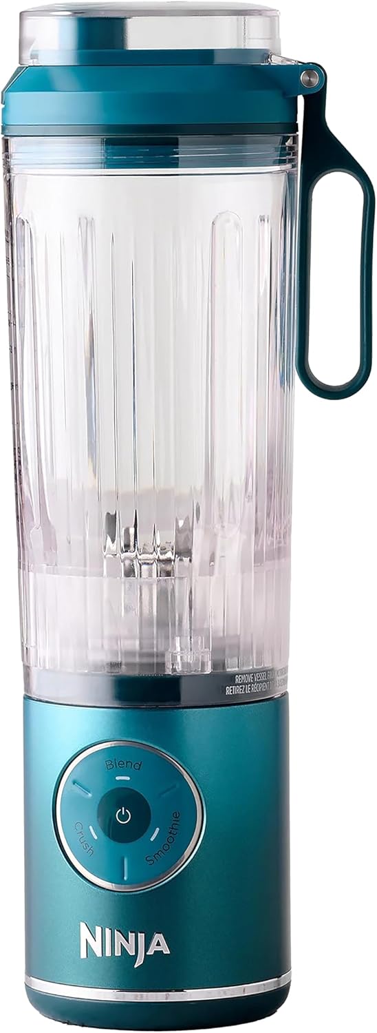 Ninja BC251QTL Blast Max Cordless Blender - Smoothies & Ice Crush, 22 oz Twist & Go Vessel, Teal - Certified Refurbished