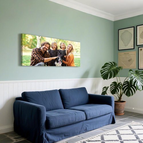 Custom Canvas Prints by [Brand Name] - Personalized Photo Wall Art for Weddings, Family, and Home Decor | 16x8 Wrapped Frame