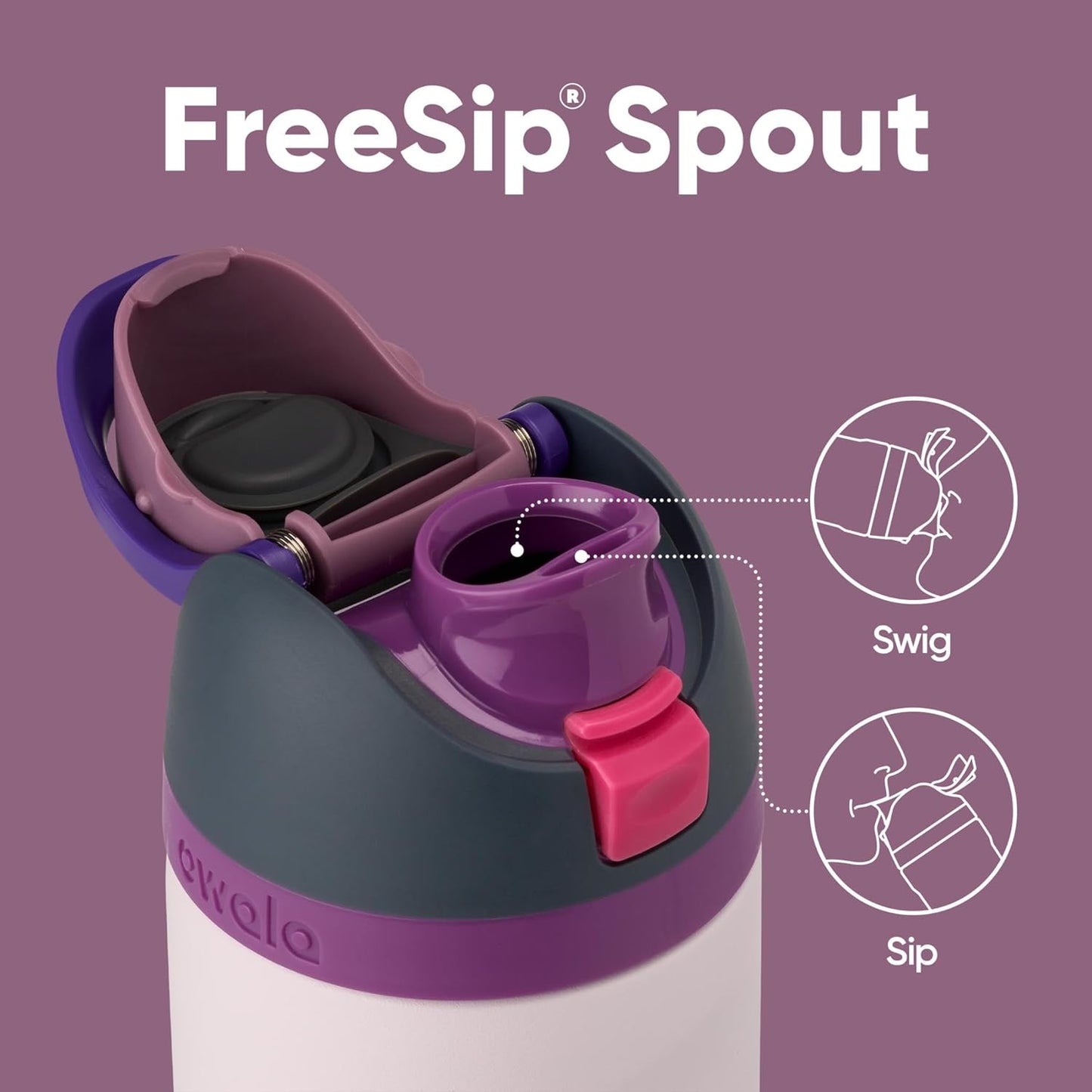 Owala FreeSip Insulated Stainless Steel Water Bottle - BPA-Free 24 oz with Straw | Dreamy Field Design