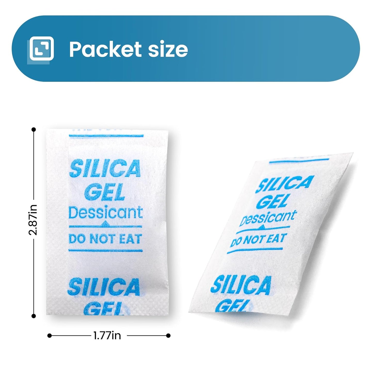 Silica Gel Packets by [Brand Name] - 50PCS Moisture Absorbers for Storage & Electronics | 5g Each