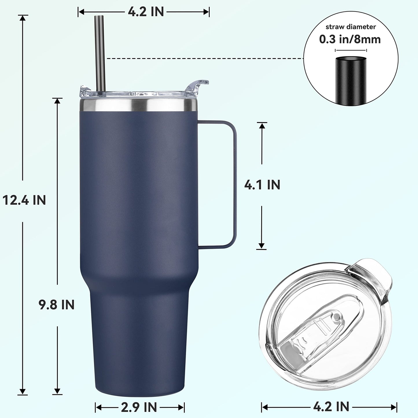HASLE OUTFITTERS 30oz Tumbler With Handle, Insulated Travel Coffee Mug With Straw Leak-Proof Double Wall Stainless Steel Vacuum Tumblers Metal Cup with Straw for Hot and Cold Drink