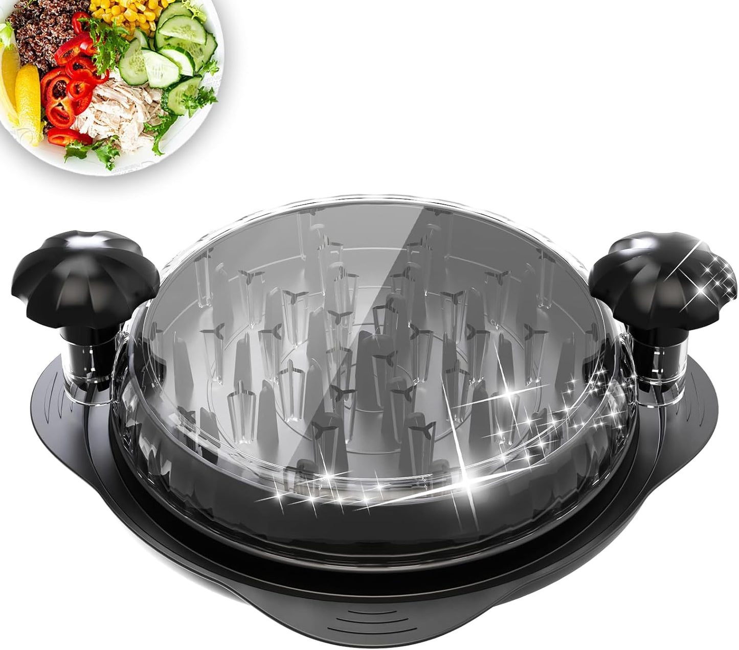XL Chicken Shredder - Ergonomic Meat Shredder Tool with Non-Slip Base | Dishwasher Safe, Black
