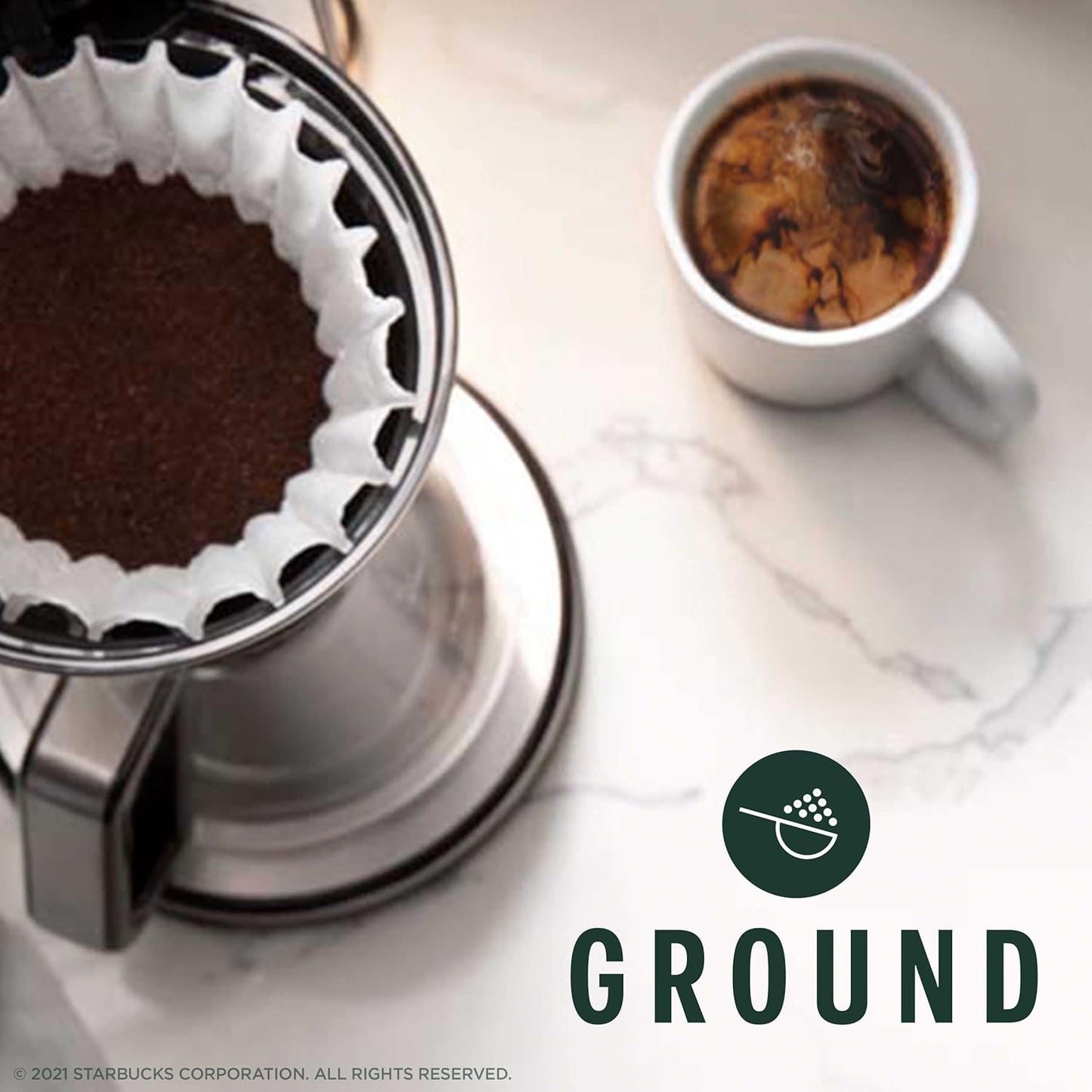 Starbucks Ground Coffee - Dark Roast Italian Blend for Hot or Iced Coffee | Six 12 oz Bags
