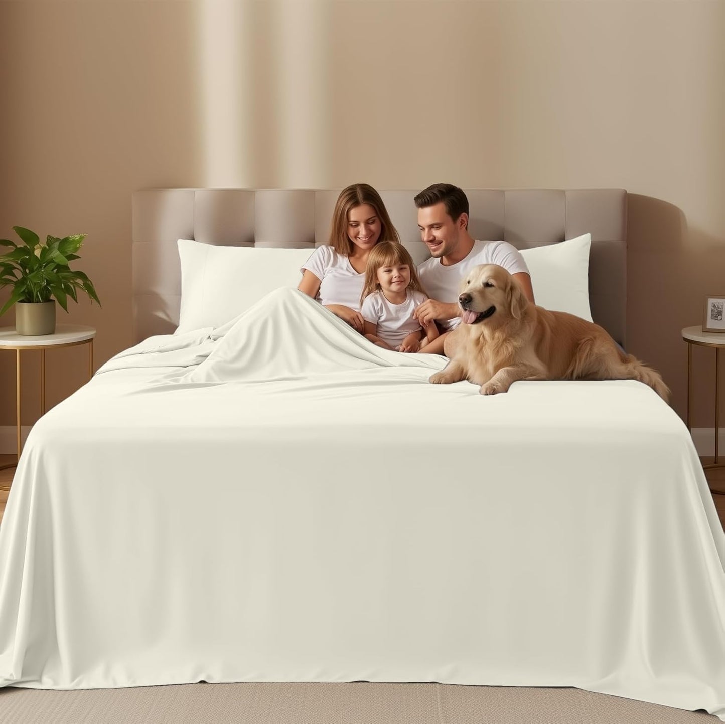 Utopia Bedding Full Size Sheet Set - Soft, Breathable Microfiber | 4-Piece Ivory Bed Sheets, Oeko-Tex Certified