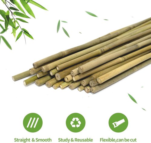Bamboo Plant Stakes by Skiennix - 3FT Natural Bamboo Garden Stakes | 25Pcs for Tomatoes & Climbing Plants