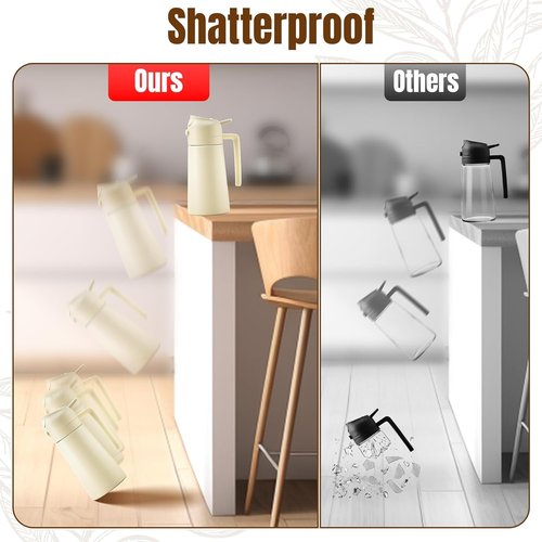 Baalaka Oil Sprayer - 2-in-1 Olive Oil Dispenser & Sprayer - Stainless Steel, 16oz (White)