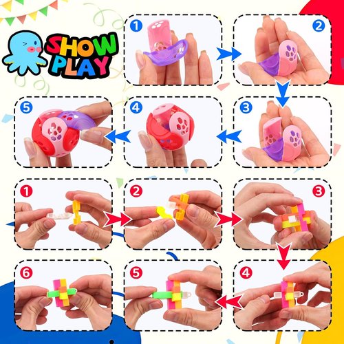 Amy&Benton 200PCS Party Favors for Kids - Fun Goodie Bag Stuffers & Classroom Prizes | Bulk Fidget Toys