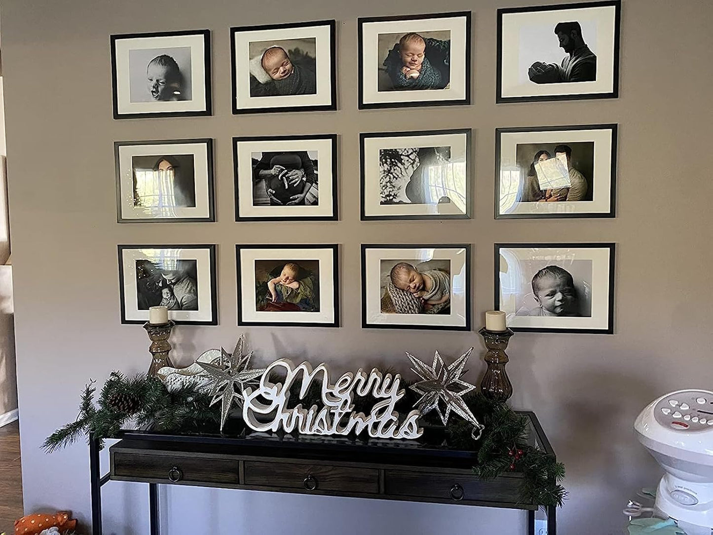 Upsimples 11x14 Picture Frame Set of 5 - Versatile Display for 8x10 or 11x14 Photos | Elegant Black Design