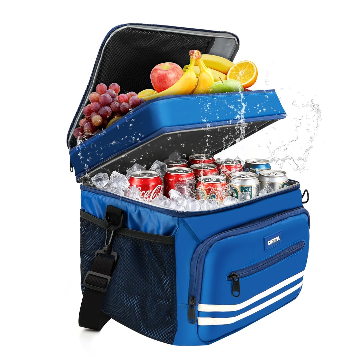 Carttiya Large Lunch Box Men & Women - Big Lunch Box, lunch cooler for men work 26L, Adjustable Strap (Blue)