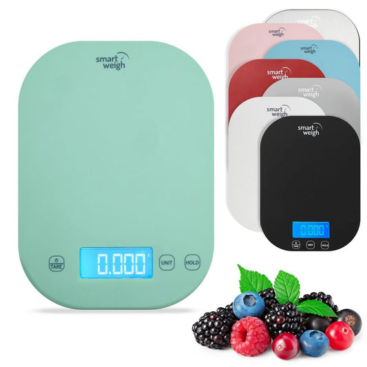 Smart Weigh Mint Green Digital Kitchen Scale for Cooking, Weight Loss, Calorie Tracking, Baking, Food Portion Control, and Meal Prep - Accurate Measurements in Grams and Ounces