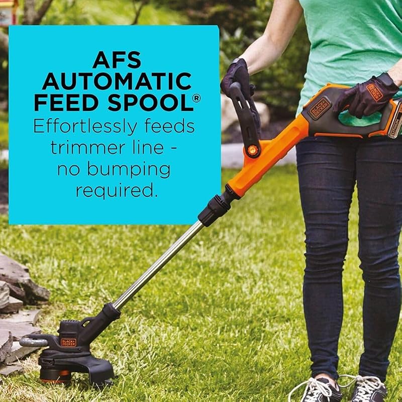 Cordless Weed Eater & Edger Kit - 20V Max, 12-Inch, 2-Speed, Lightweight, with Battery & Charger