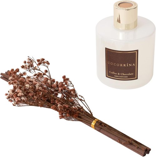 Cocorrína Reed Diffuser Set - Coffee & Chocolate Scented Home Fragrance | Perfect for Bathroom Decor