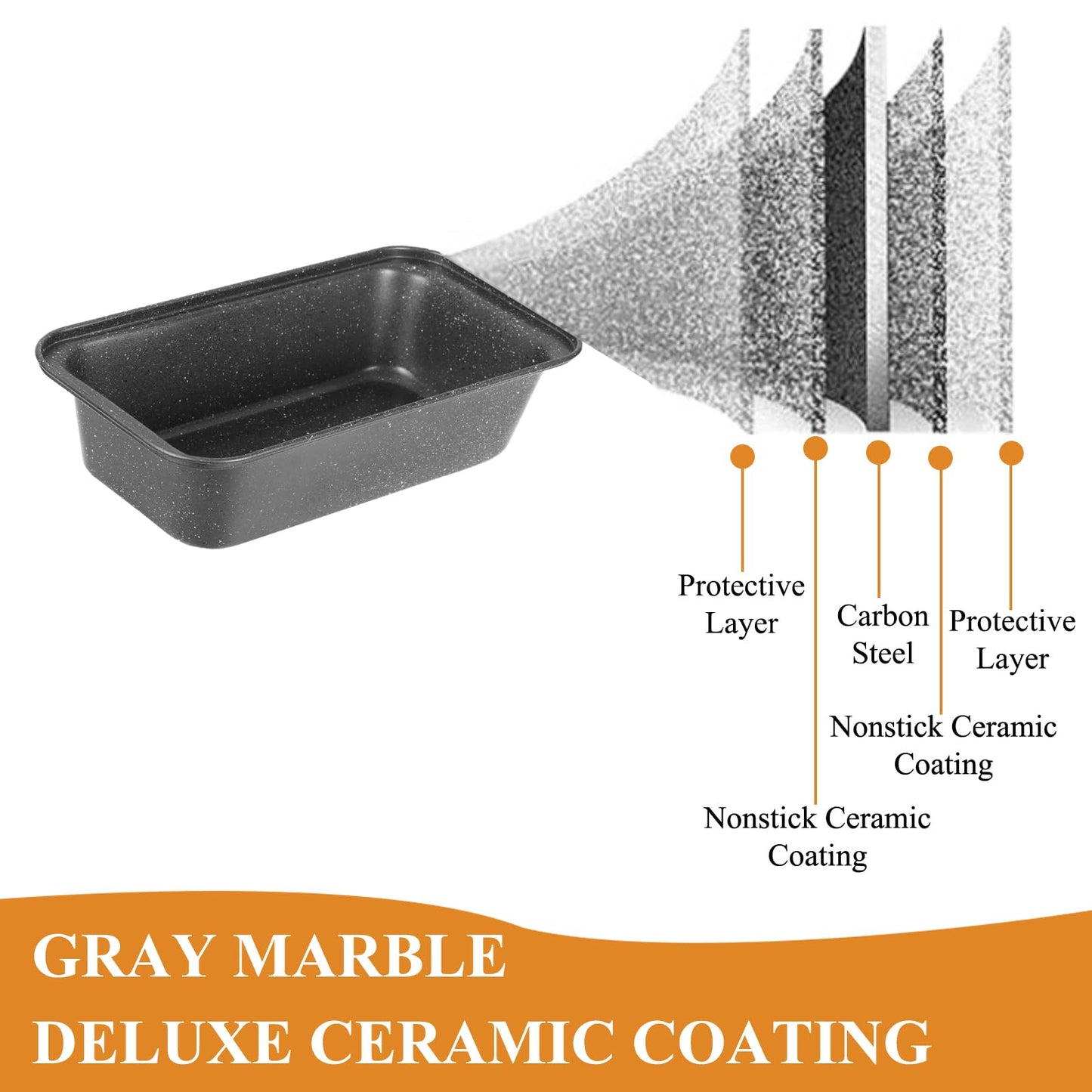 Walooza 8x4 Loaf Pan - Carbon Steel Bread Baking Pans for Homemade Bread Banana Bread, Sourdough, Pound Cake | Nonstick, Oven Safe, Easy Release