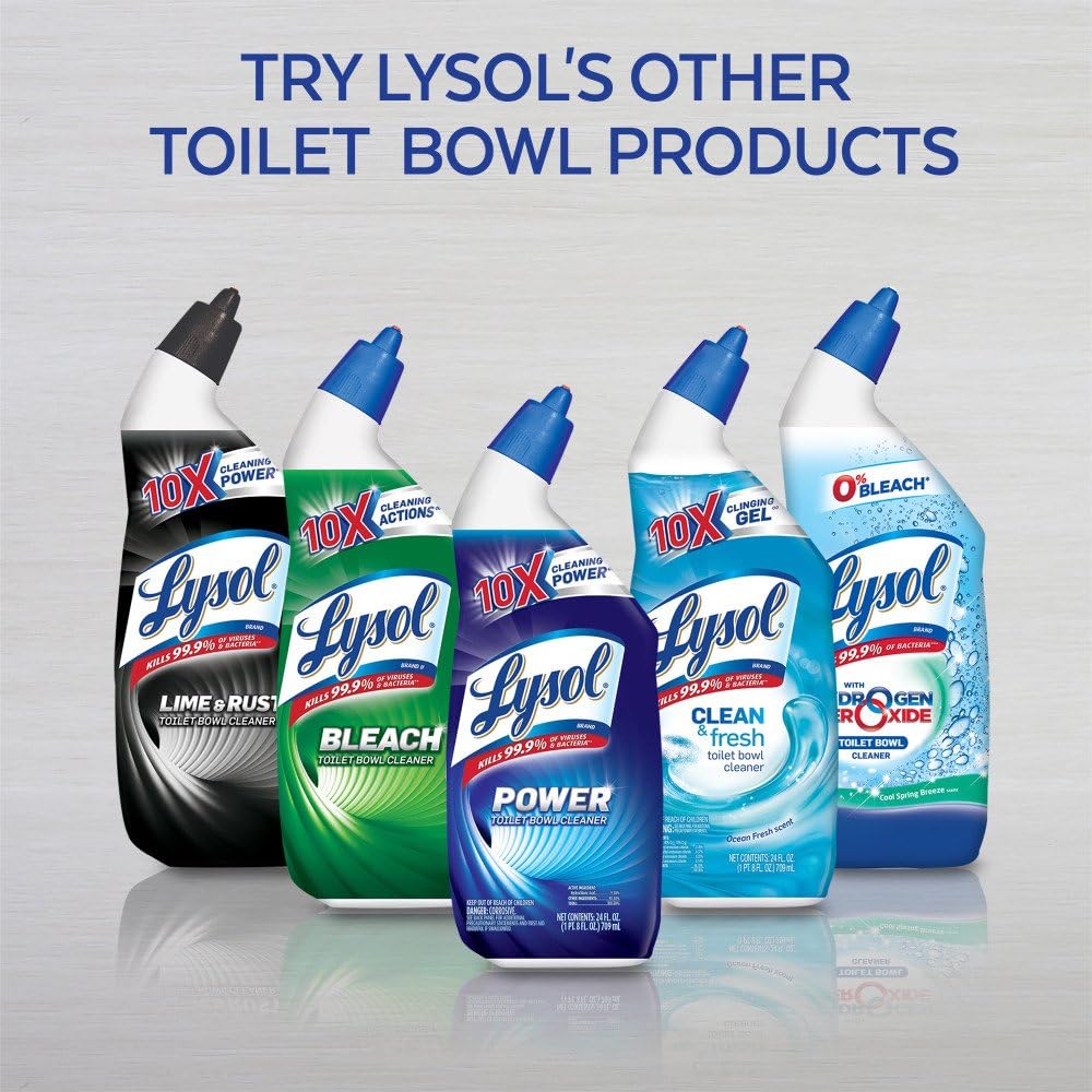 Lysol Toilet Bowl Cleaner - Cling Gel Formula with Country Scent | 24-Ounce Size