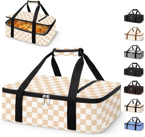 Coobiiya Insulated Casserole Carrier - Keeps Food Hot or Cold | Portable Tote for 9" x 13" Dishes