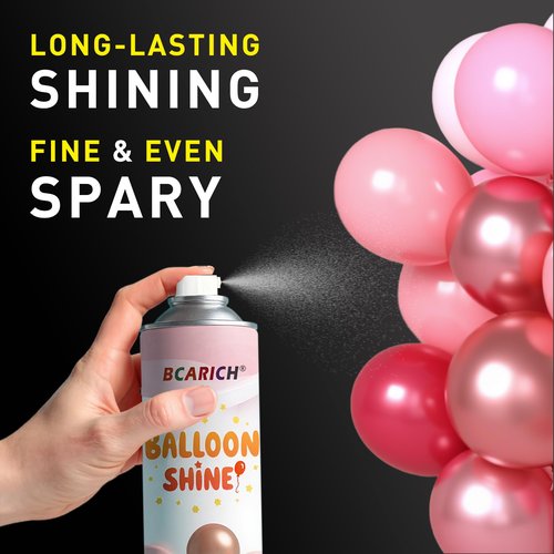 Balloon Shine Spray, 15oz High Shine Spray for Latex and Foil Balloon to Last Longer, Waterproof, Antioxidant, Instant Shiny Effect for Indoor and Outdoor Decoration
