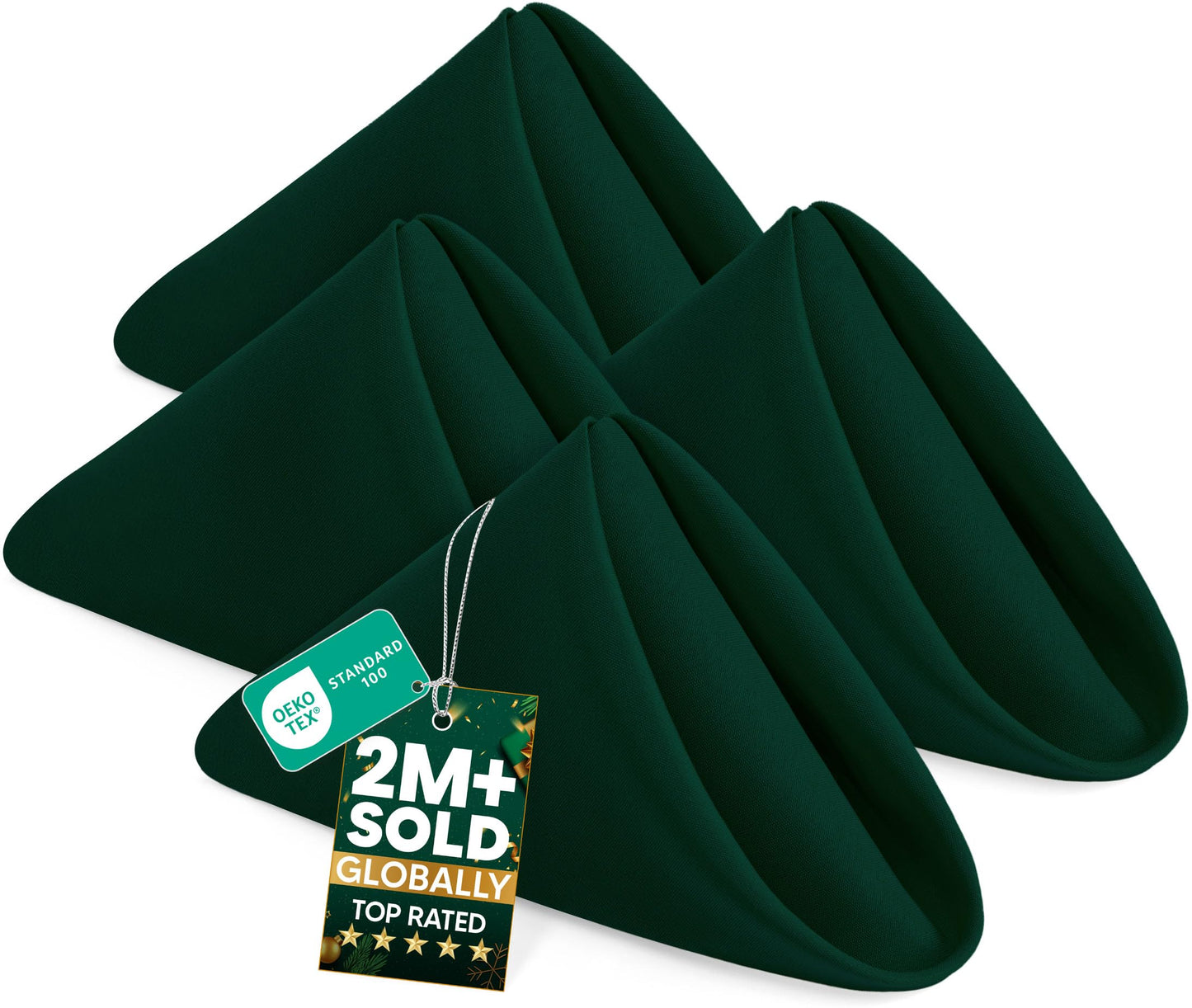 Utopia Home [288 Pack, Hunter Green] Cloth Napkins 17x17 Inches, 100% Polyester Hemmed Edges, Washable and Reusable Ideal for Parties, Weddings and Dinners