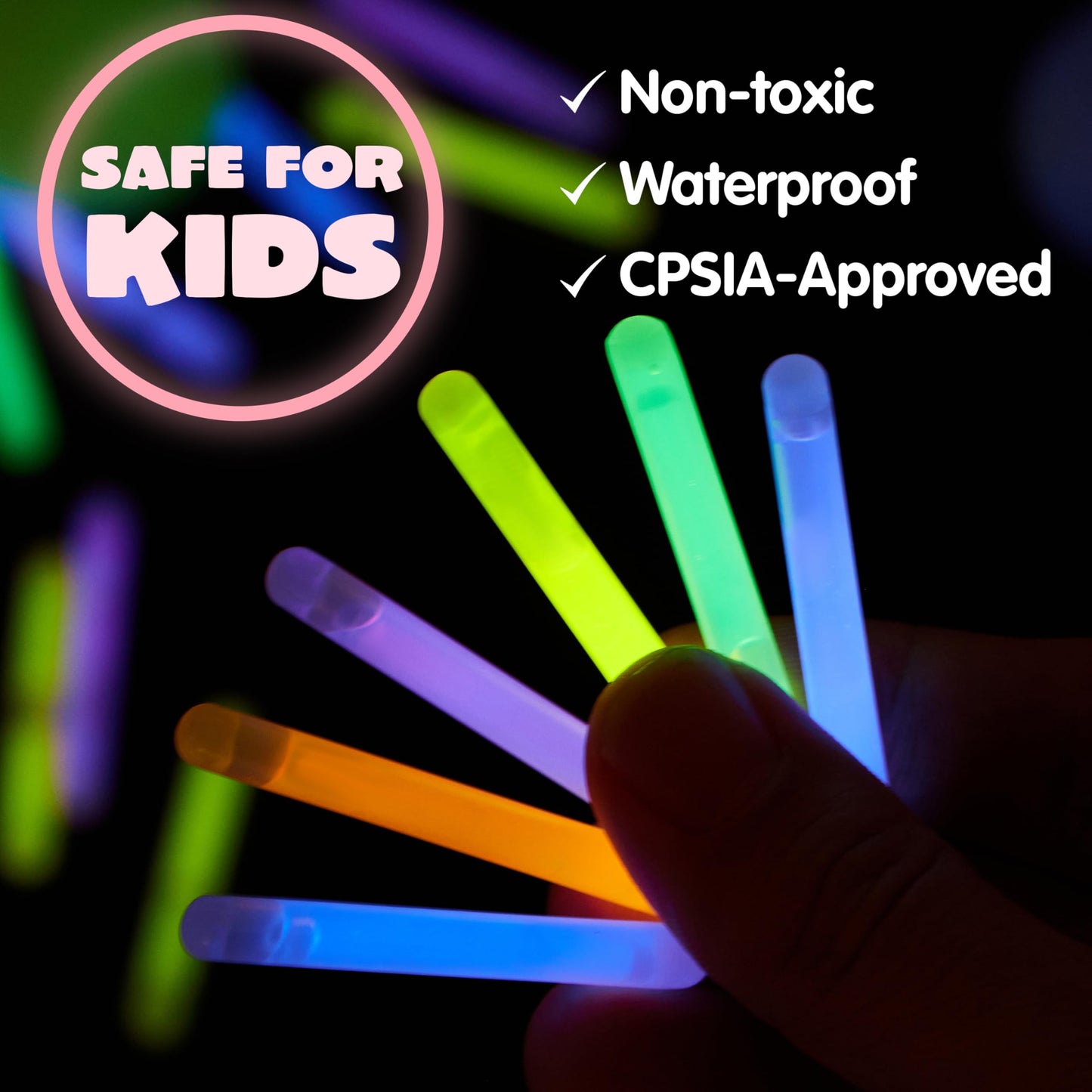 JOYIN 120 Pcs Easter Eggs with 120 Mini Glow Sticks for Kids Glow-in-The-Dark Basket Stuffers Fillers Gift, Easter Egg Hunt Game Party Favors Decorations Supplies, Classroom Prizes