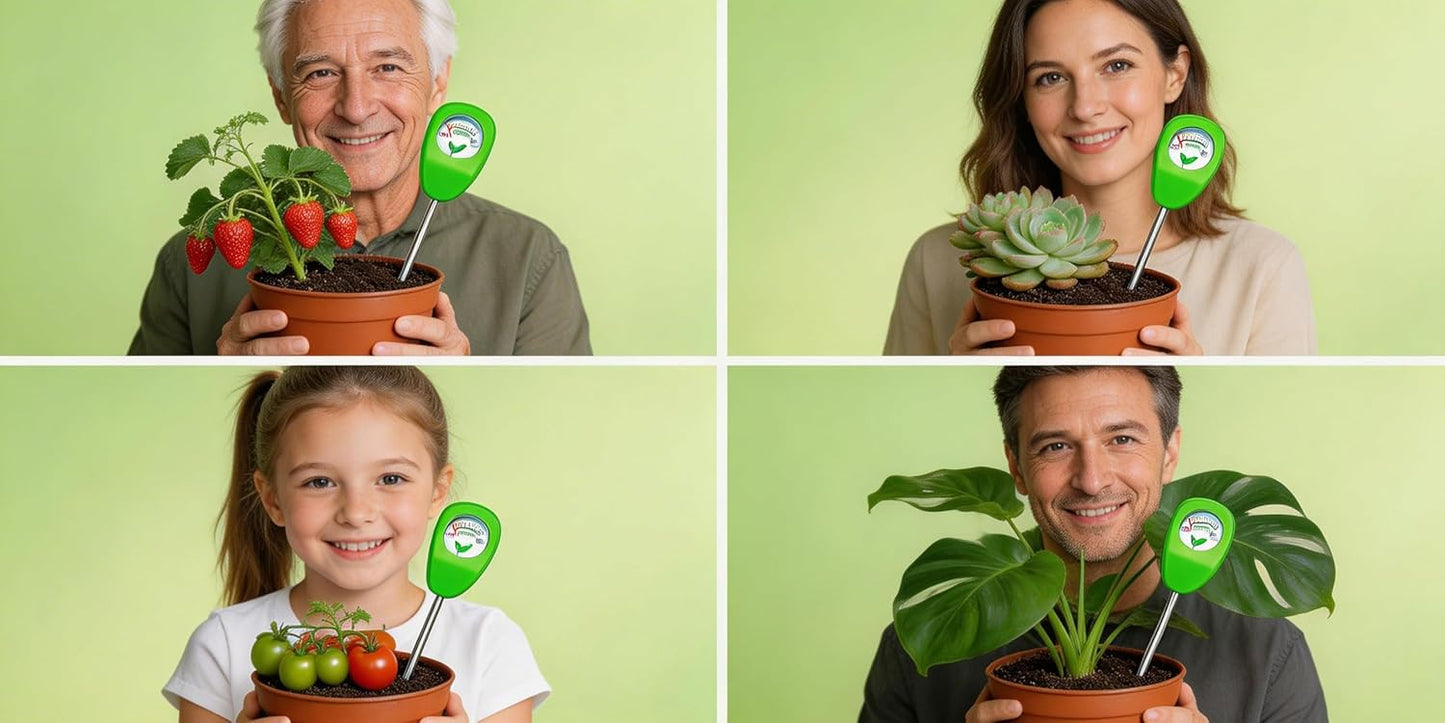 Skiennix Soil Moisture Meter - Accurate Hygrometer Sensor for Indoor/Outdoor Plants | No Battery Needed