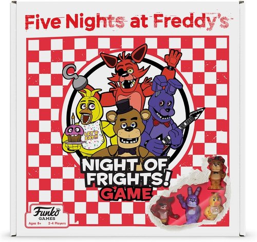 Funko Games Five Nights at Freddy's Night of Frights! Board Game - 4 Sculpted Figures | 2-4 Players, Ages 8+