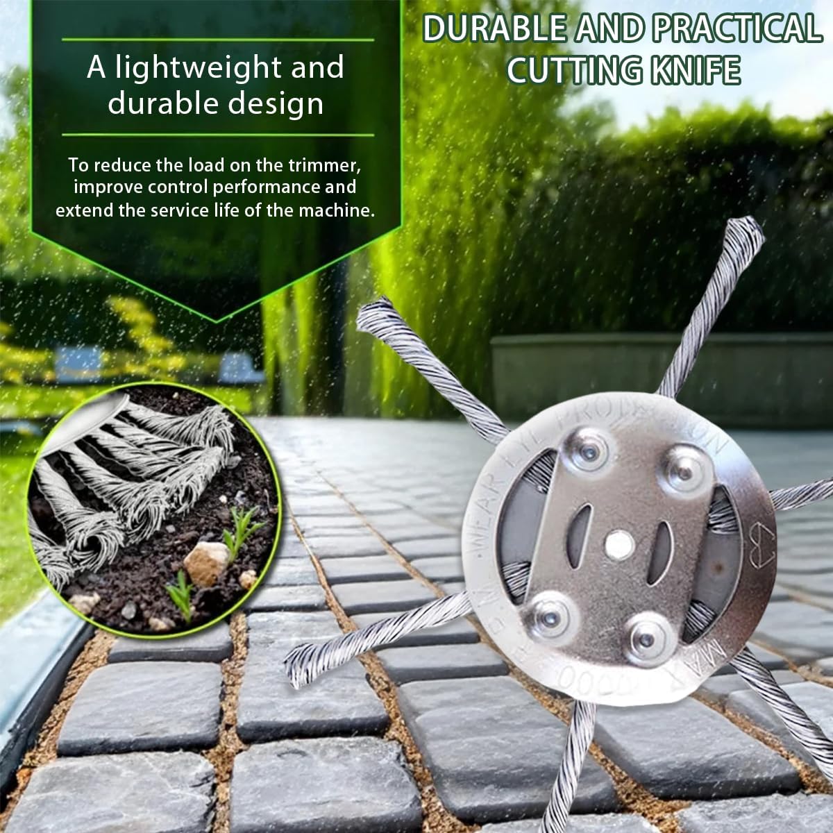 Steel Wire Grass Trimmer Head by 2025 - 6-Inch Universal Replacement for Electric Trimmers | 6 Blades