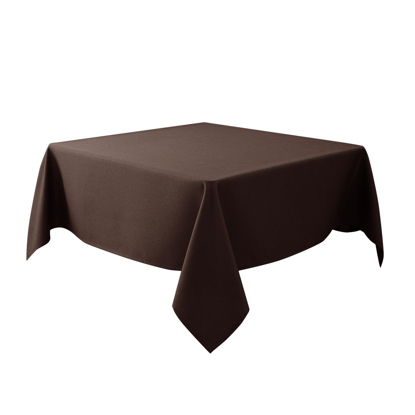 Biscaynebay Textured Fabric Square Tablecloth 54x54 Inch, Brown Water Resistant Table Cloth Small Card Folding Table Covers Linen for Dining, Kitchen, Wedding and Parties etc. Machine Washable