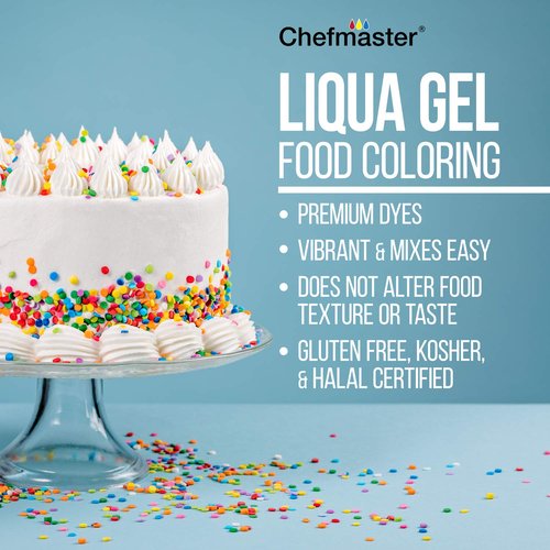 Chefmaster Liqua-Gel Food Color 2.3 oz. - Super Red