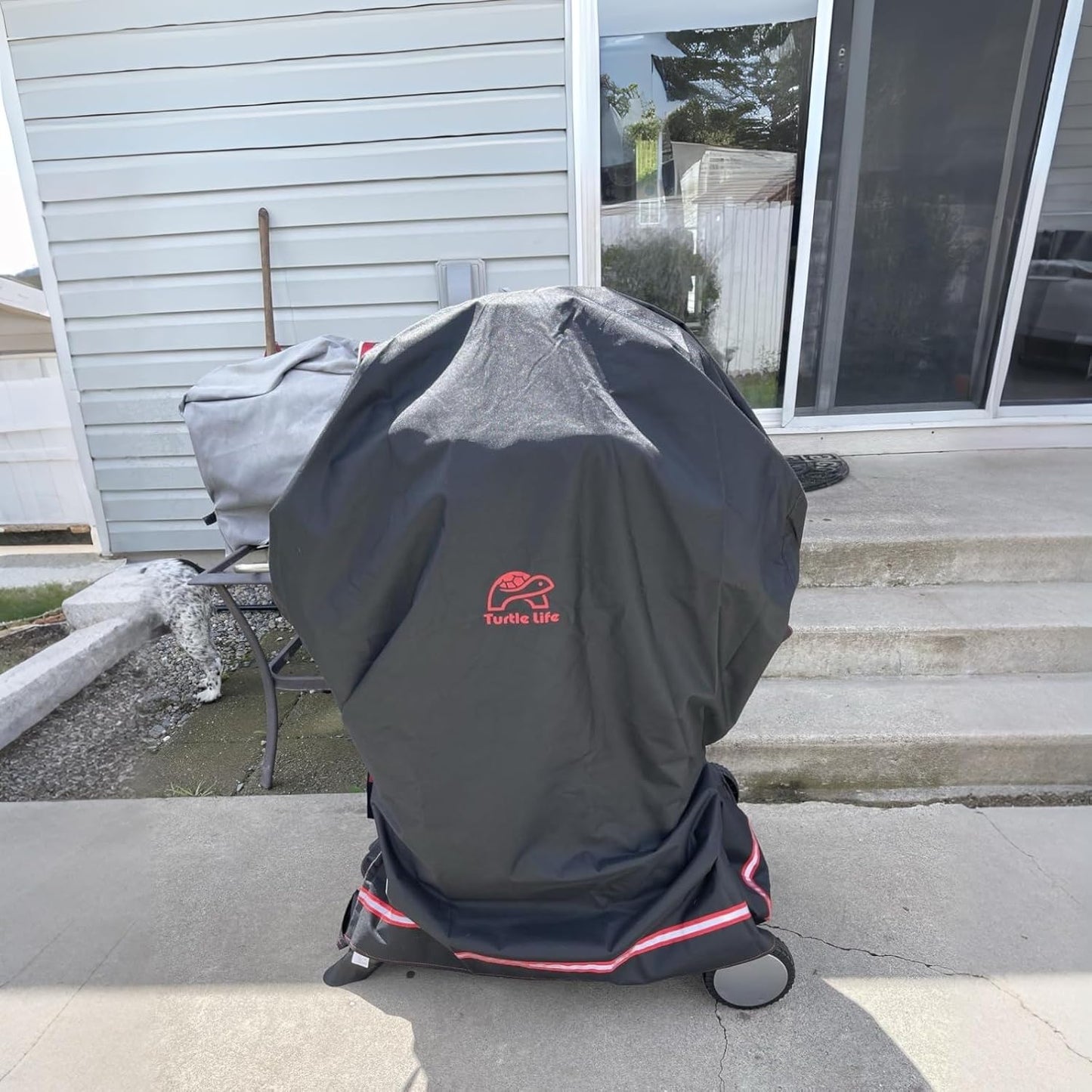 Turtle Life BBQ Grill Cover - 32 Inch Heavy Duty Waterproof Cover for 2 Burner Gas Grills | Black