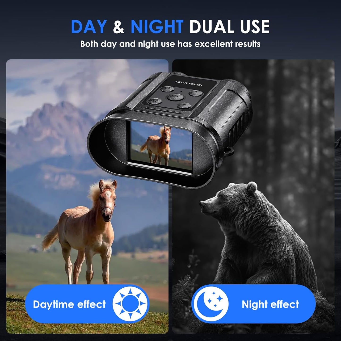 Skiennix Night Vision Goggles - Capture Photos & Videos | 32GB Card Included for Outdoor Adventures