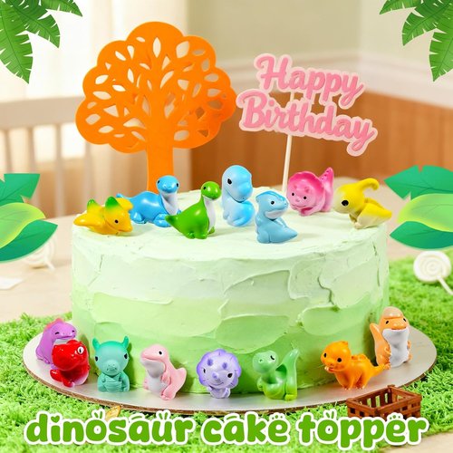 Exasinine Mini Dinosaur Figurines Set - 25 Pcs Resin Animals for DIY Terrariums & Fairy Gardens