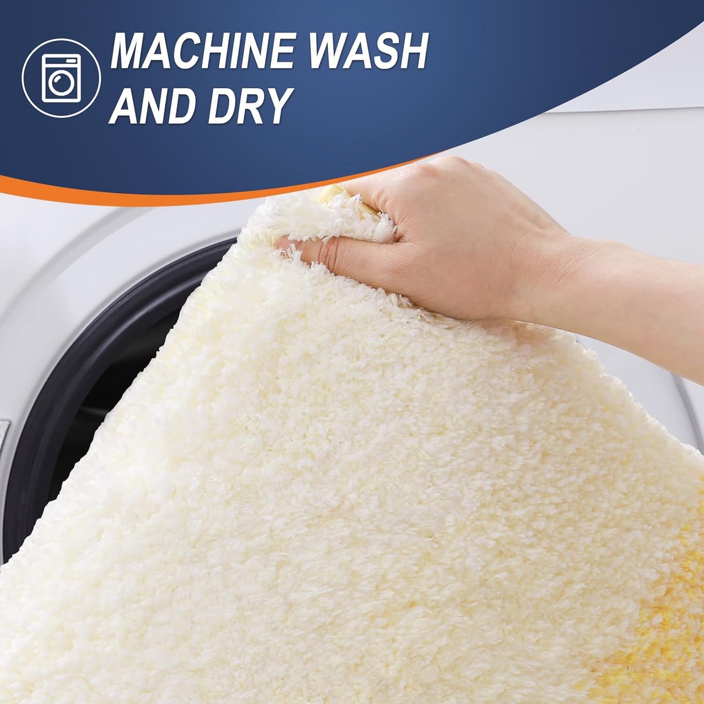 OLANLY Bathroom Rugs - Extra Soft Microfiber Mat 36x24 | Quick Dry & Machine Washable, Yellow