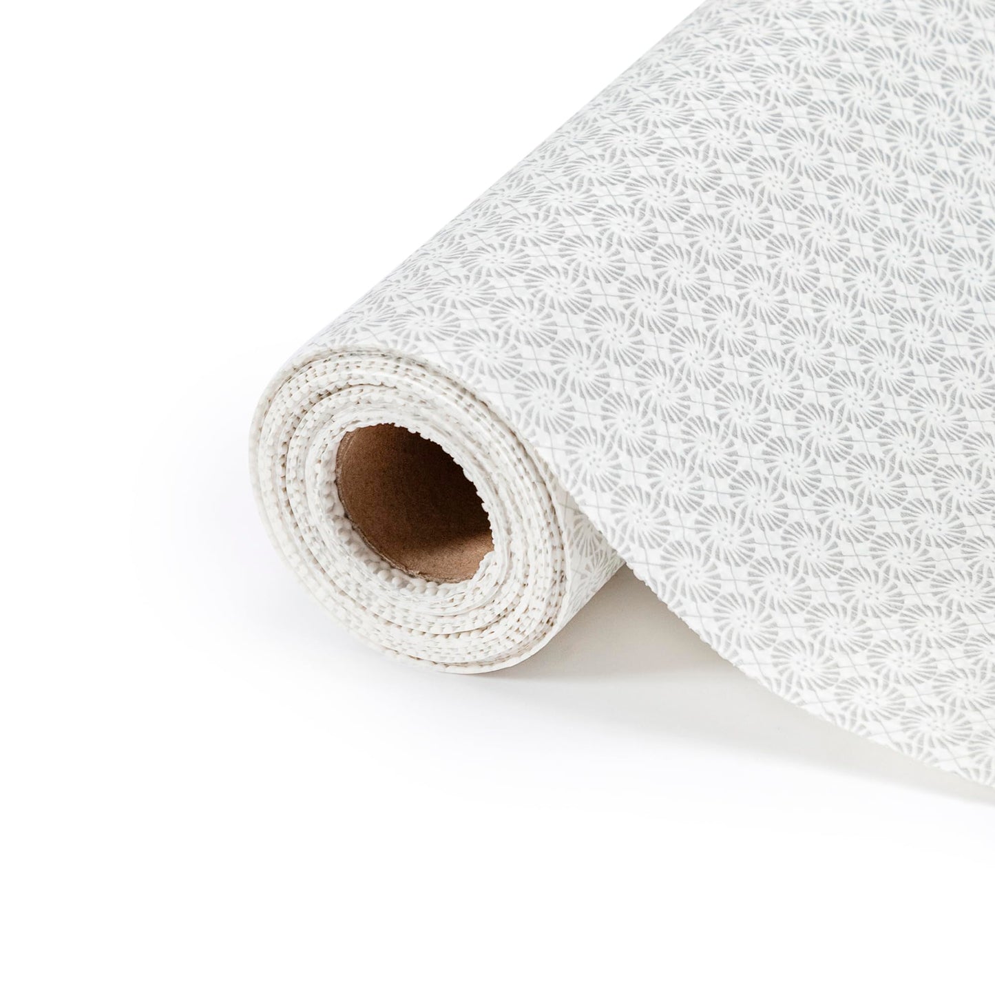 RAY STAR 12X120 Inch Shelf Liner for Kitchen Cabinets, Non-Adhesive Cabinet Liner Washable, PVC Drawer Liner for Dresser Non-Slip Bathroom (White Circle)(3 Roll)