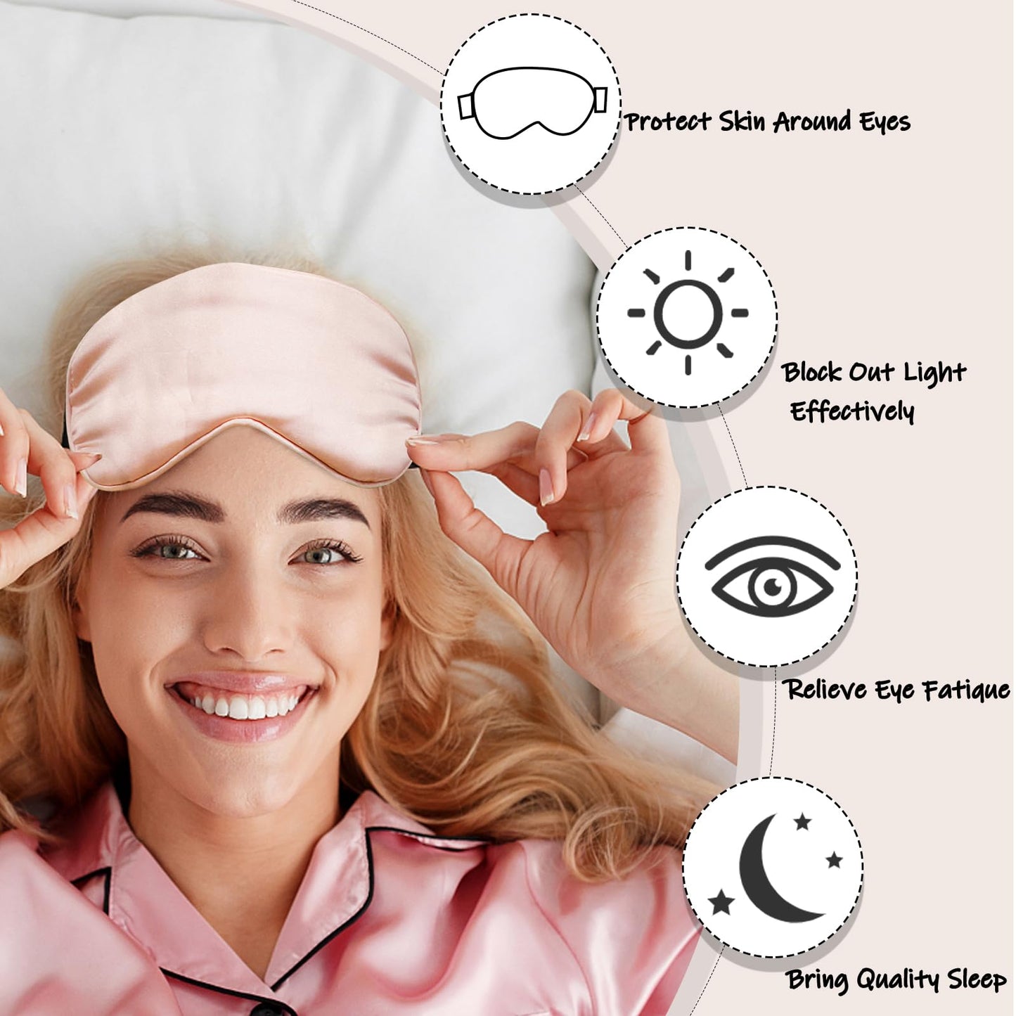Gifts for Teenage Girls, Teen Girl Graduation Gift for 10 11 12 13 14 15 16 17 Year Old, Tween Girl Gift Ideas, Daughter, Sister Birthday Gift, Satin Pillowcase, Satin Eye Mask and Hair Accessories