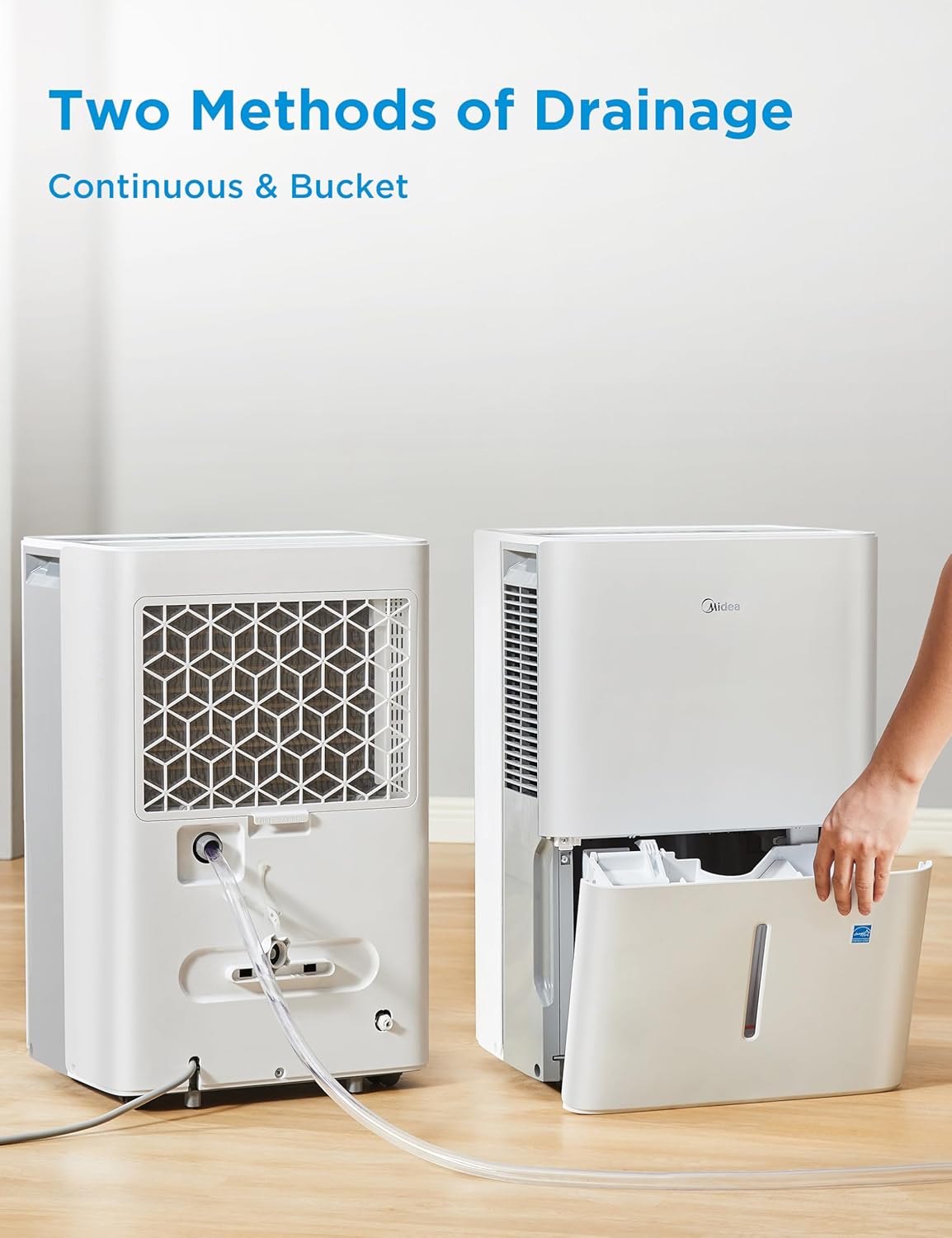 Midea Dehumidifier - 1,500 Sq. Ft. Energy Star Certified | 22 Pint Capacity for Basements & Large Rooms (White)