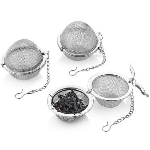 DOPUDO 3PCS Premium Tea Infusers, Loose Leaf Tea, Upgraded Tea Strainers and Tea Balls for Flavoring Herbal Spices and Seasonings