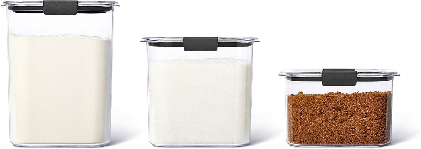 Rubbermaid Brilliance Food Storage Containers - Set of 3 Plus Cereal Container for Freshness