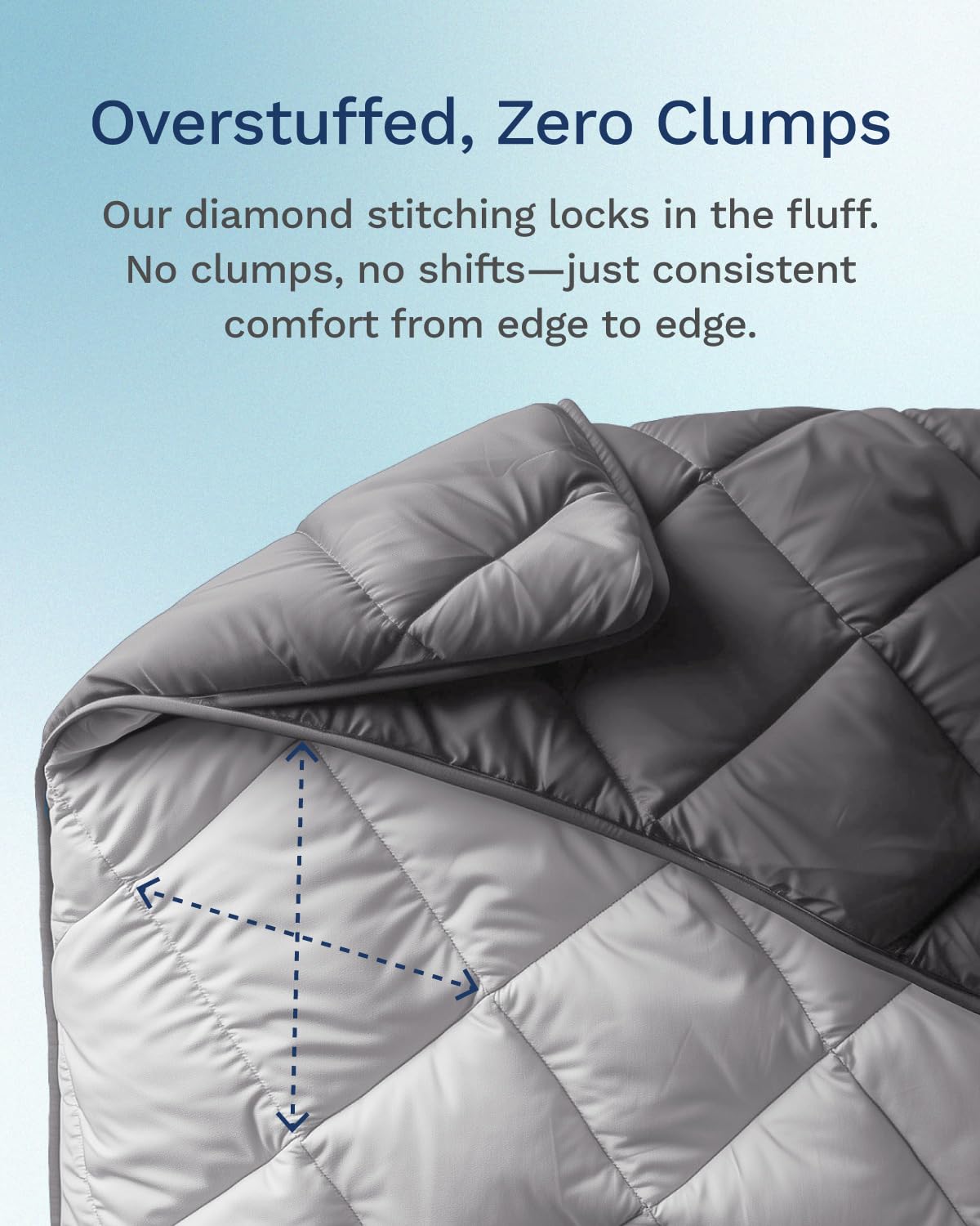 ViscoSoft King Comforter - Cloud-Soft Down Alternative Duvet Insert, All Season Cooling Lightweight Reversible Quilted Blanket for Bedroom & Guest Room, Oeko-TEX Certified, Light/Dark Gray