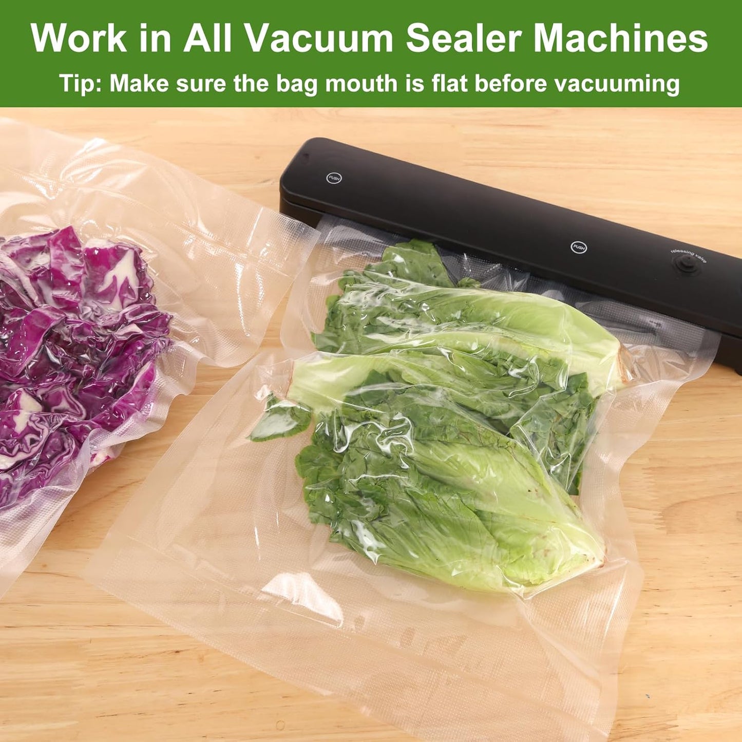 Moretoes Vacuum Sealer Bags - 3 Rolls 11" x 33' | BPA-Free Food Storage Bags for Sous Vide & Meal Prep