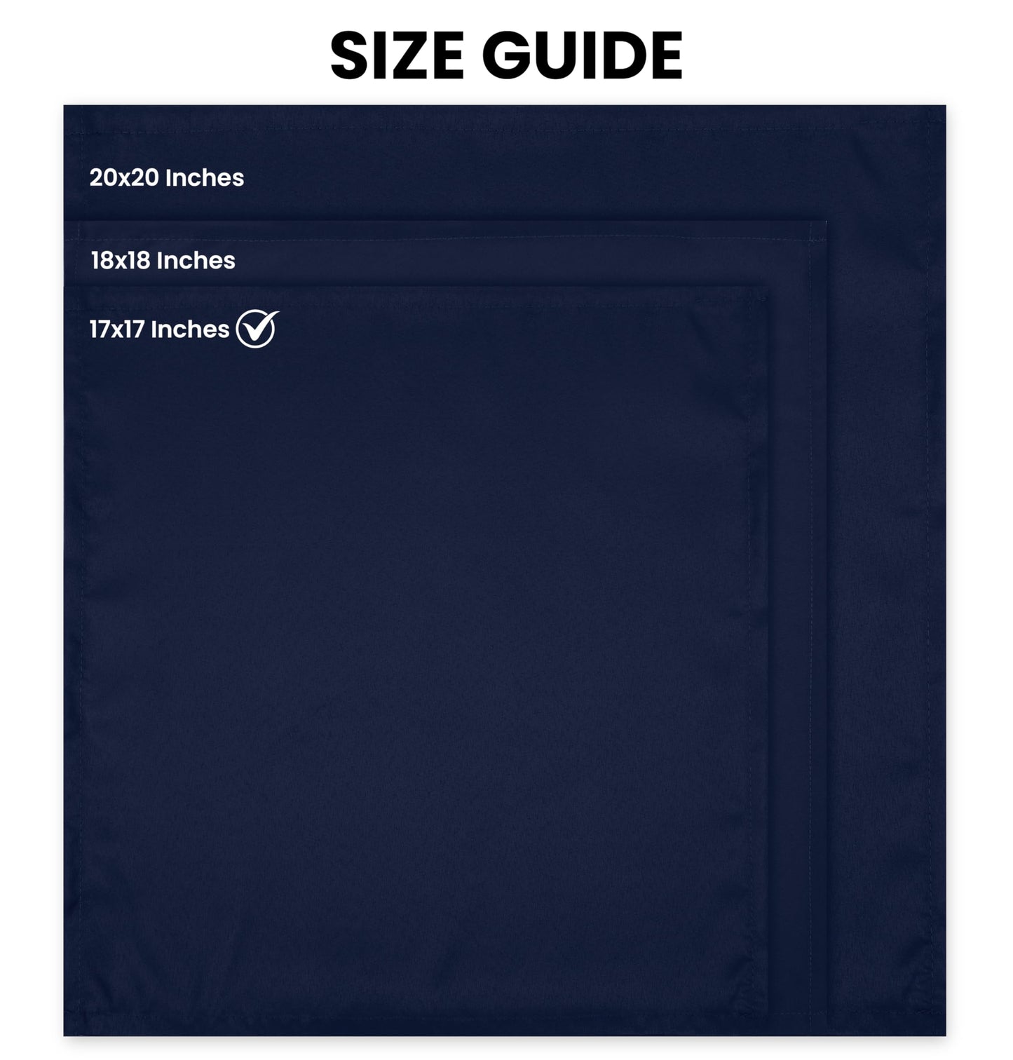 Utopia Home [24 Pack, Navy Blue] Cloth Napkins 17x17 Inches, 100% Polyester Hemmed Edges, Washable and Reusable Ideal for Parties, Weddings and Dinners