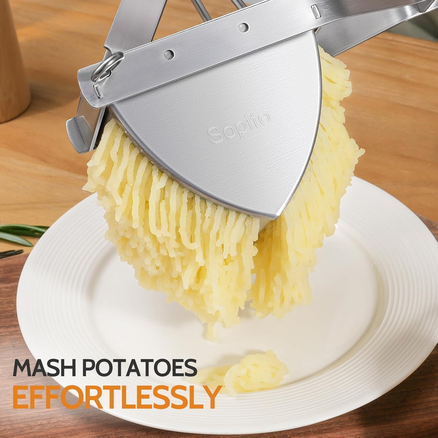 Sopito Stainless Steel Potato Ricer - Perfect Masher for Home & Commercial Use | Pack of 2