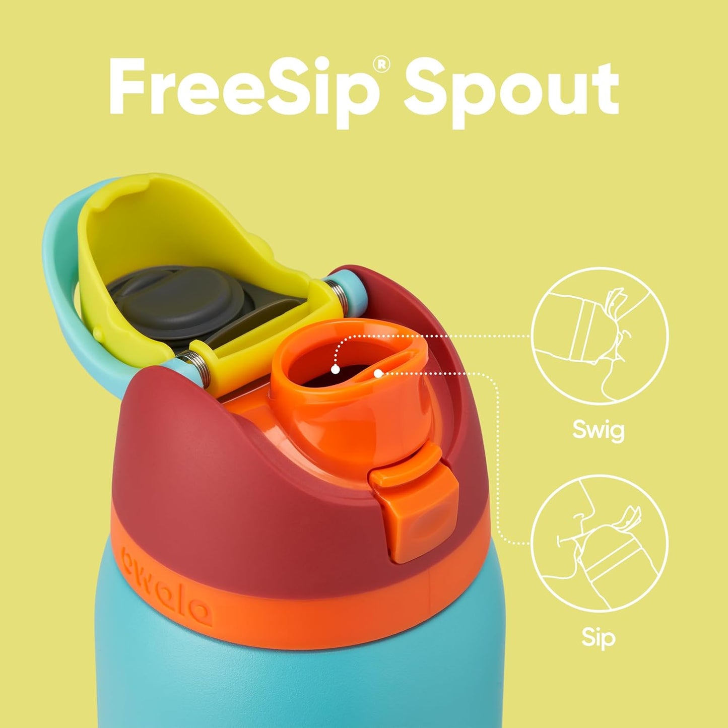 Owala FreeSip Insulated Stainless Steel Water Bottle - BPA-Free, 32 Oz, Summer Sweetness, Perfect for Travel