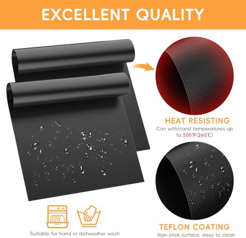 Heavy Duty Oven Liners by [Brand Name] - Non-Stick, Reusable Mats for Electric & Gas Ovens | 15.7” x 23.6” (2 Pack)