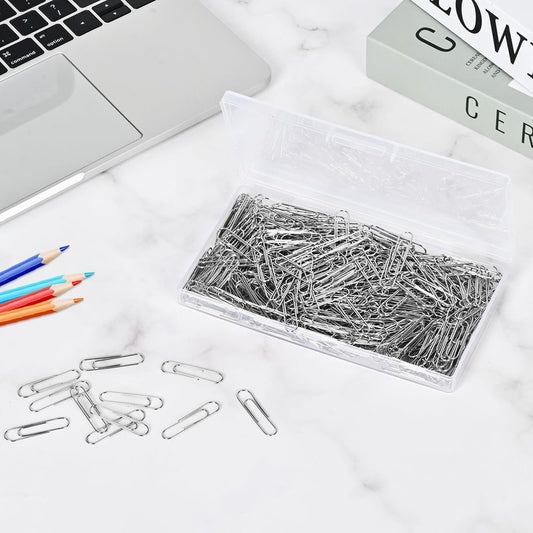 Krvyrn 400 Pcs Medium Paper Clips,1.3 inch Smooth Paperclips Metal Paper Clip for Office, School and Teacher Supplies