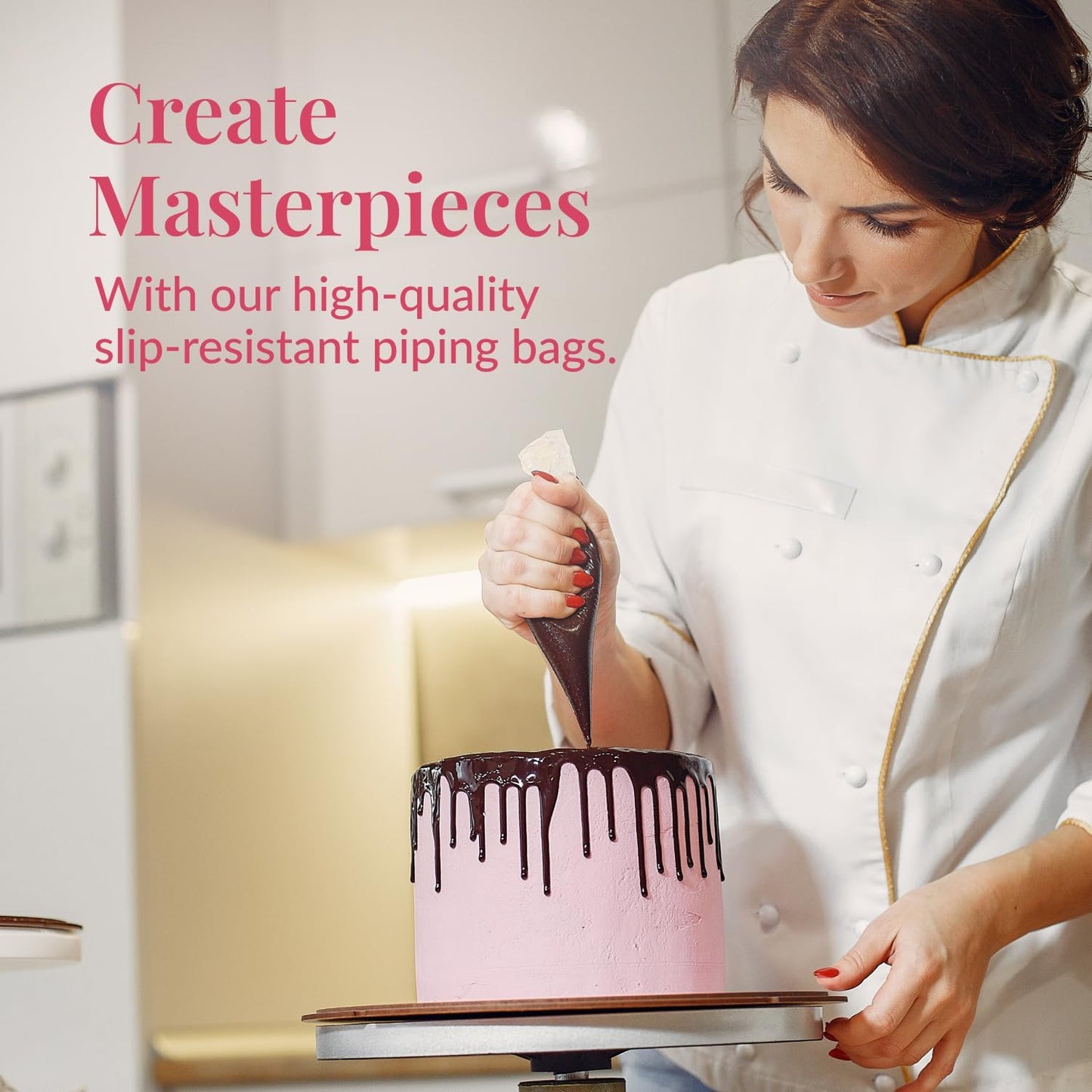 Prestee Anti-Burst Piping Bags - Durable 12 Inch Tipless Icing Bags for Pastry & Cookie Decorating - Set of 200
