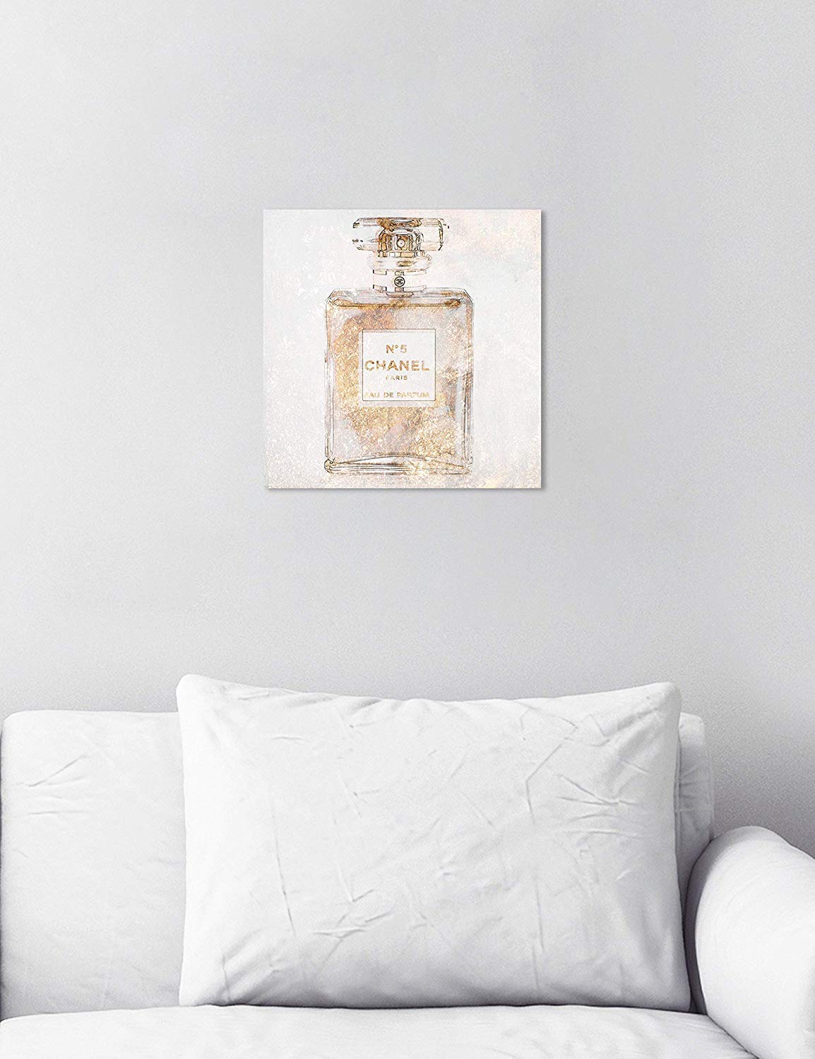 The Oliver Gal Artist Co. Parfum Glimmer | Modern Premium Canvas Art prints, 12 in x 12 in, Pastel Pink