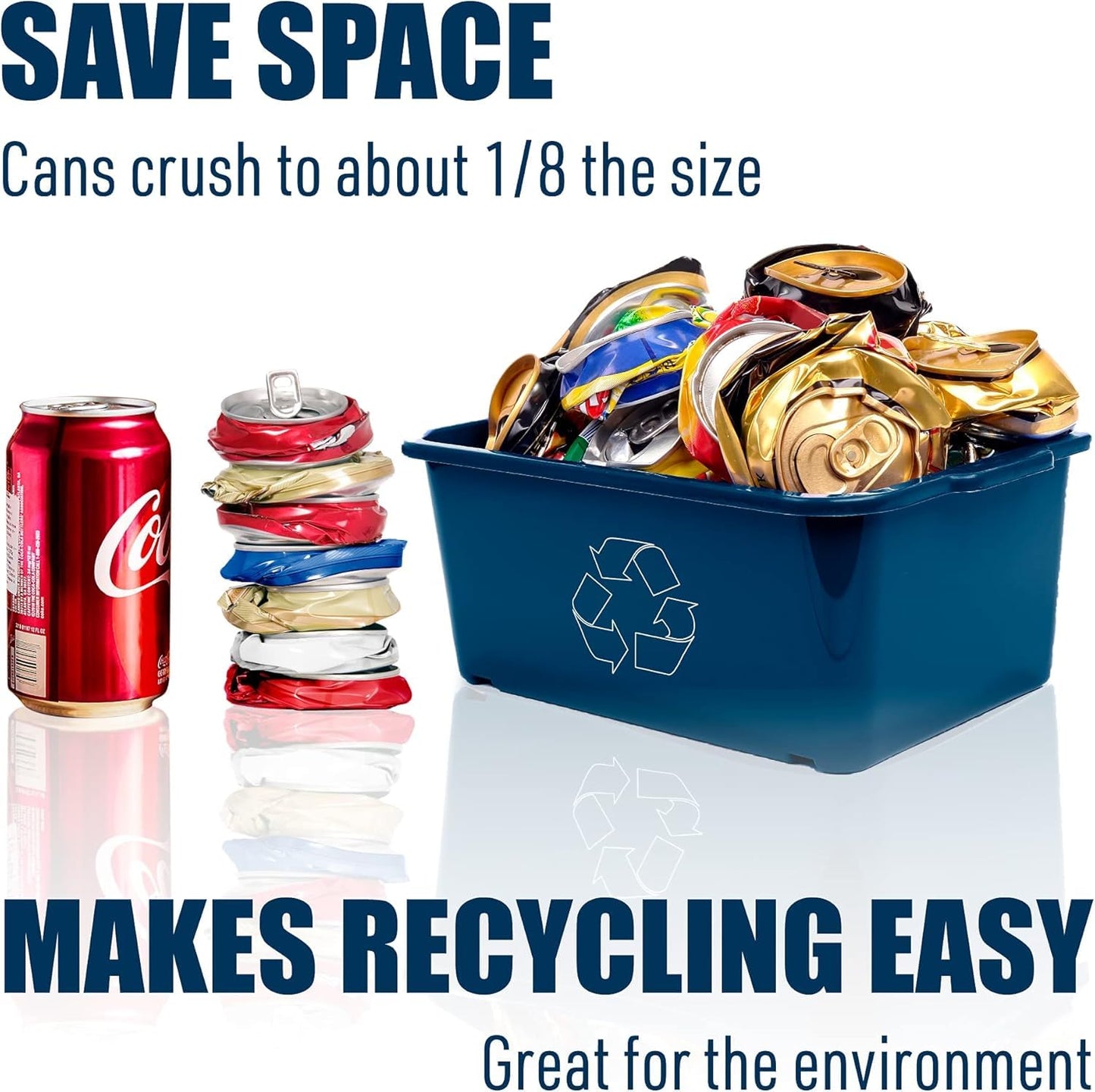 Mckay 16 Oz. and 12 Oz. Metal Can Crusher Auto Recycling, Heavy-Duty Can Crusher Wall Mounted, Can Smasher for Aluminum Seltzer, Soda, Beer Cans and Bottles for Recycling (Auto Type)