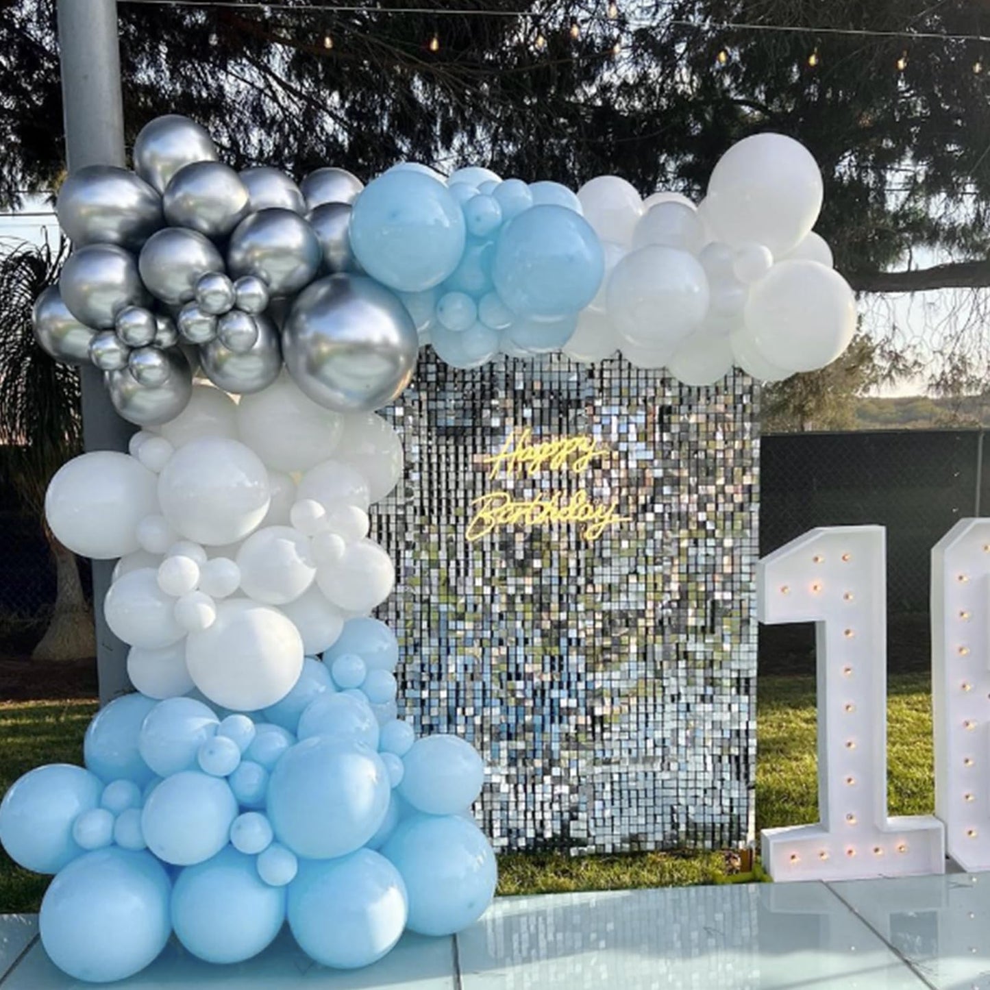 Awenztech Light Blue Balloons 12 inch, Pastel Blue Latex Balloon 50pcs Party Balloons for Graduation Baby Shower Gender Reveal Wedding Birthday Party Decorations